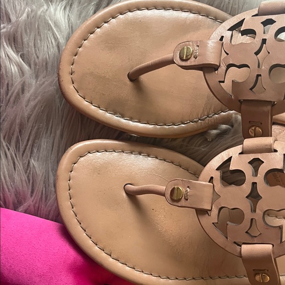 Tory Burch Brown Leather Sandals..sitting in closet MAKE an offer. - Picture 2 of 6